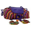 LOEWE Bolso Bandolera algodón Multicolor Púrpura Auth 71875 - Loewe