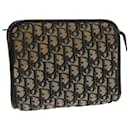 Christian Dior Trotter Canvas Clutch Bag Navy Auth 72736