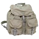 PRADA Backpack Nylon Beige Auth 72678 - Prada