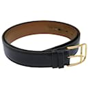 HERMES Belt Leather 36.6"" Black Auth bs13782 - Hermès