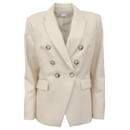 Veronica Beard Ivory Faux Leather Dickey Jacket - Autre Marque