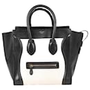 CELINE Luggage Mini shopper Leather Handbag Black × White - Céline