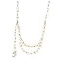 Chanel 2023 Faux Pearl and Strass Necklace with Stars and CC