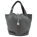 Cerradura Hermès Gris Clemence Picotin MM