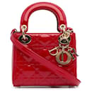 Dior Rotes Mini-Cannage-Lackleder Lady Dior