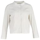 Jil Sander Short Jacket in White Silk