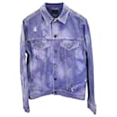 Giacca sbiancata Saint Laurent Distressed Sweet Dreams in denim blu