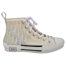 Dior B23 High Top Sneakers in White PVC 