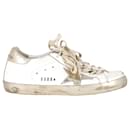 Golden Goose Super-Star Sneakers in White Leather