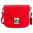 MCM Leather Shoulder Bag Patricia Crossbody Bag Red Blue Bag Crossbody