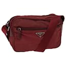 PRADA Shoulder Bag Nylon Red Auth 71842 - Prada