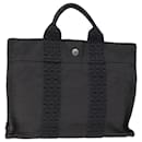 HERMES Her Line PM Tote Bag Canvas Gray Auth bs13841 - Hermès