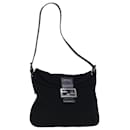 FENDI Mamma Baguette Shoulder Bag Nylon Black Auth 72512 - Fendi