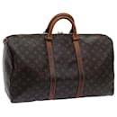Louis Vuitton Monogram Keepall 50 Boston Bag M41426 LV Auth 72384