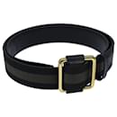 GUCCI Belt Canvas Leather 41.3"" Black Auth bs13783 - Gucci