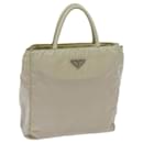 PRADA Hand Bag Nylon Beige Auth 72007 - Prada