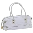 CELINE Hand Bag Leather White Auth 71541 - Céline