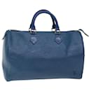 Louis Vuitton Epi Speedy 35 Handtasche Toledo Blau M42995 LV Auth 72396