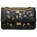 Chanel bag 2.55 in black leather - 101871