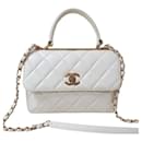 Chanel CC Trendy White Limited Edition Lambskin Bag