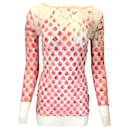 Jean Paul Gaultier Soleil Ivory / Red Long Sleeved Sheer Mesh Mini Dress - Autre Marque