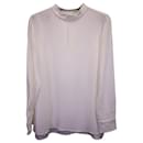 Boss Mock-Neck Long-Sleeve Top in White Polyester - Hugo Boss