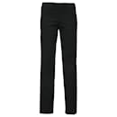 Brunello Cucinelli Pantalon Droit en Coton Noir