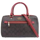 Coach Signature Mini Boston Bag  Canvas Handbag 83607.0 in excellent condition