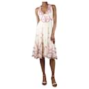 Vestido color crema con lentejuelas y bordado - talla UK 8 - Alice by Temperley