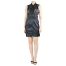 Black sleeveless leather dress - size UK 10 - Jitrois
