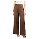 Brown wide-leg trousers - size UK 10 - Sandro