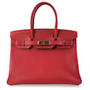 Hermes Rojo Epsom Birkin Retourne 30 - Hermès