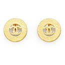 Pendientes de clip Chanel Gold CC