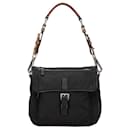 Prada Nylon Leather Triangle Logo One Shoulder Bag in Very Good Condition