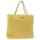 PRADA Hand Bag Nylon Yellow Auth 72745 - Prada