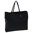 FENDI Zucchino Canvas Hand Bag Black Auth bs13696 - Fendi