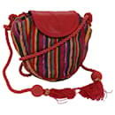 LOEWE Shoulder Bag cotton Multicolor Red Auth 71874 - Loewe