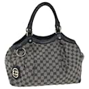 GUCCI GG Canvas Hand Bag Navy 211944 auth 71797 - Gucci