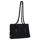 PRADA Chain Tote Bag Nylon Black Auth 71497 - Prada