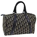 Christian Dior Trotter Canvas Boston Bag Navy Auth 71778
