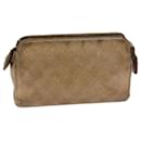 CHANEL Bicolole Pouch Leather Beige CC Auth bs13900 - Chanel
