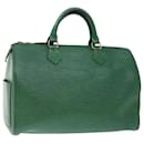 Louis Vuitton Epi Speedy 30 Bolsa de Mão Verde Borneo M43004 Autenticação de LV 71139