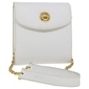 Chloe Chain Shoulder Bag Leather Vintage White Auth ar11719 - Chloé