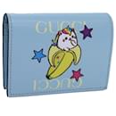 GUCCI Bananya Wallet Leather Blue 701009 Auth ac2961A - Gucci