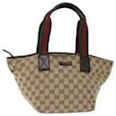 GUCCI GG Canvas Web Sherry Line Hand Bag Beige Red Green 181228 Auth ep4035 - Gucci
