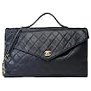 CHANEL Bag in Navy Blue Leather - 101844 - Chanel