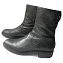 GUCCI Maud MICROGUCCISSIMA ankle boots in monogrammed leather, excellent condition, size 40 IT - Gucci