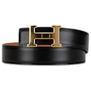 Hermès Black Constance Reversible Belt