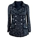 Jaqueta de tweed com logotipo de fita Chiara Ferragni - Chanel