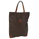 CELINE Macadam Canvas Hand Bag PVC Brown Auth 72485 - Céline